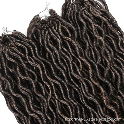 Curly Crochet Braids Soft Faux Locs Synthetic Crochet Braids Hair Extensions Goddess Faux Locs with Curl Ends Synthetic Braidin